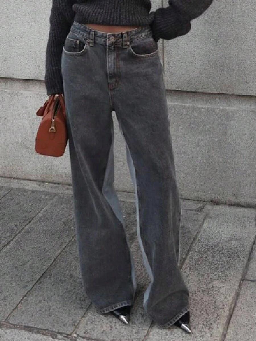 szare spodnie jeans