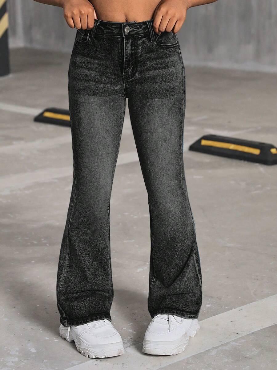 CZARNE SPODNIE JEANS