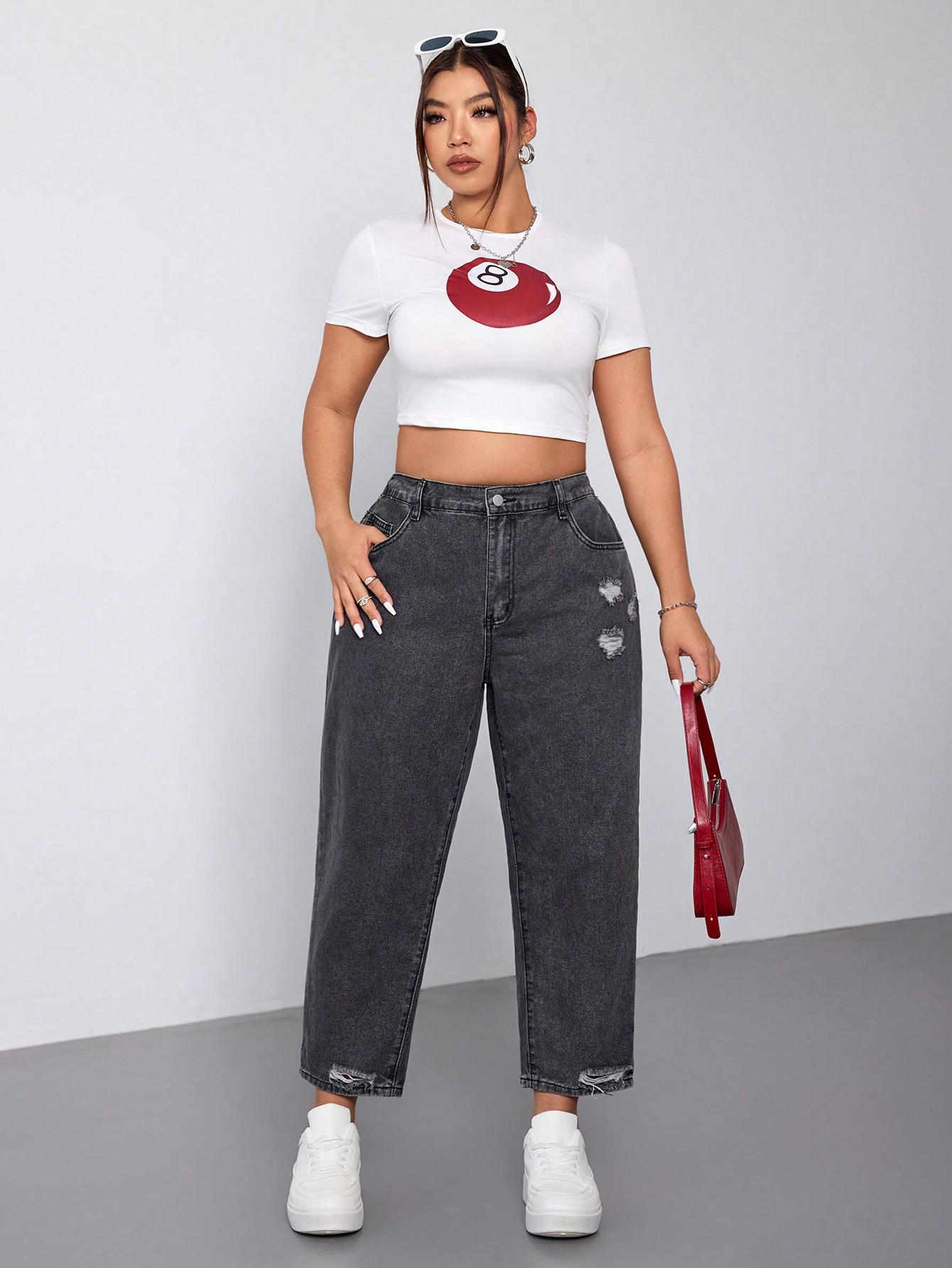 SZARE SPODNIE JEANS