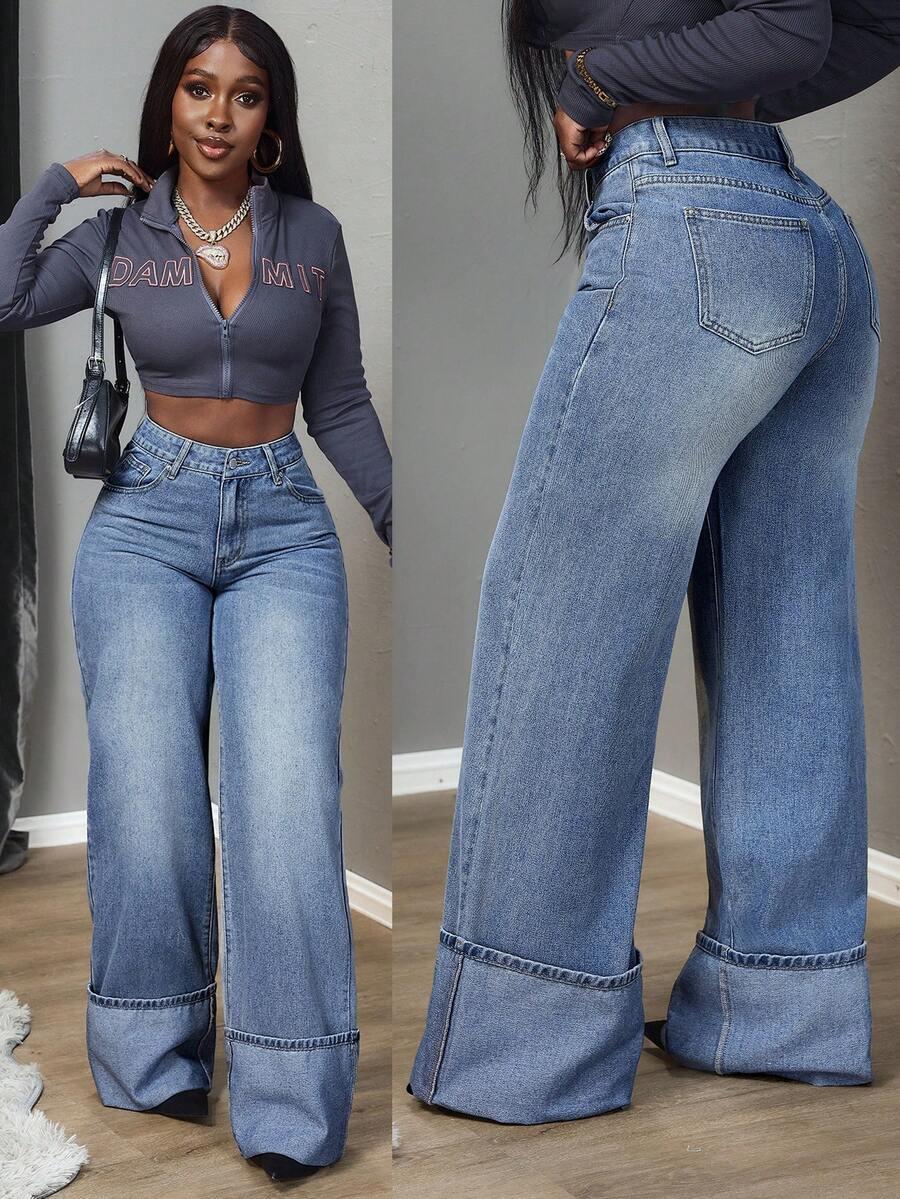 NIEBIESKIE SPODNIE JEANS