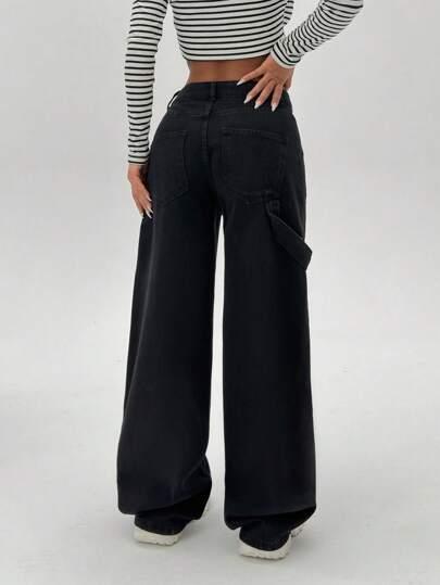 czarne spodnie jeans 
