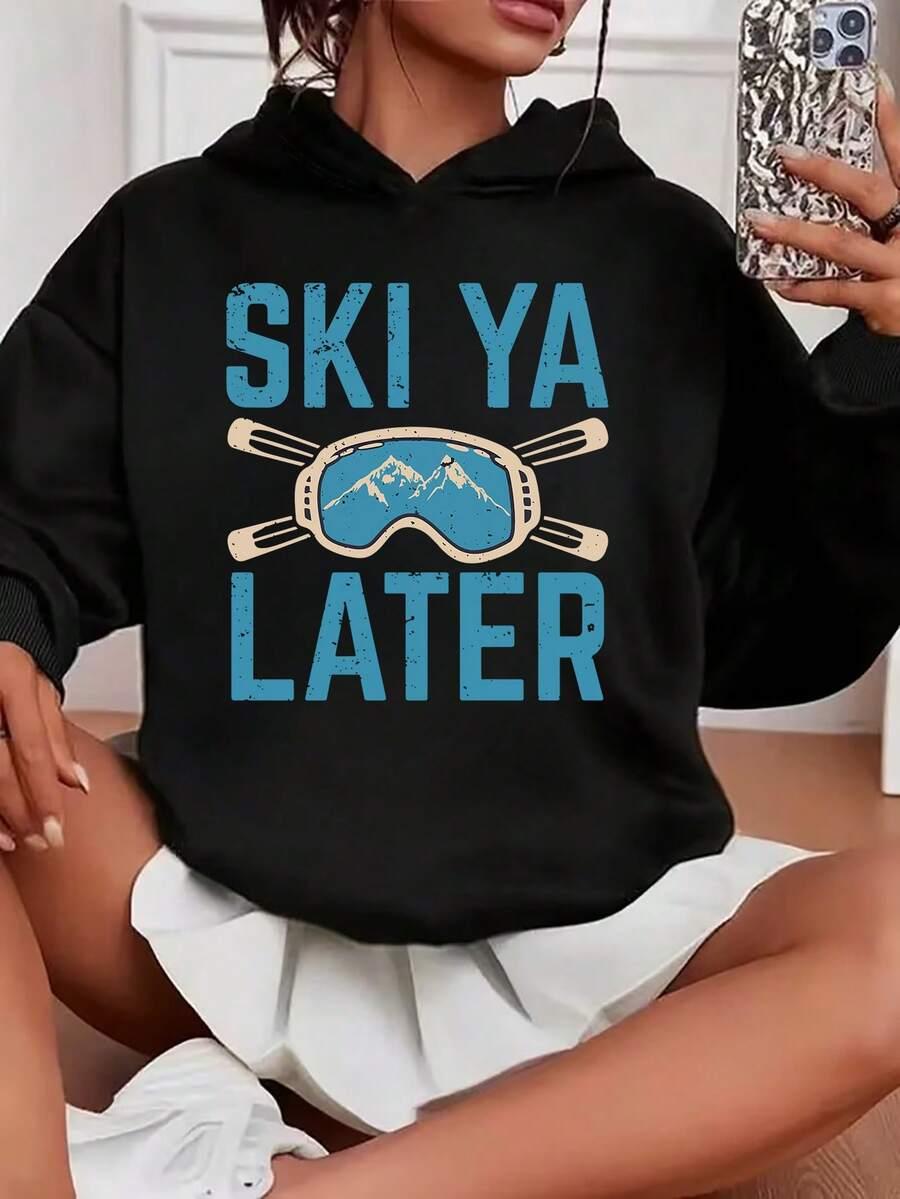 czarna bluza z kapturem print