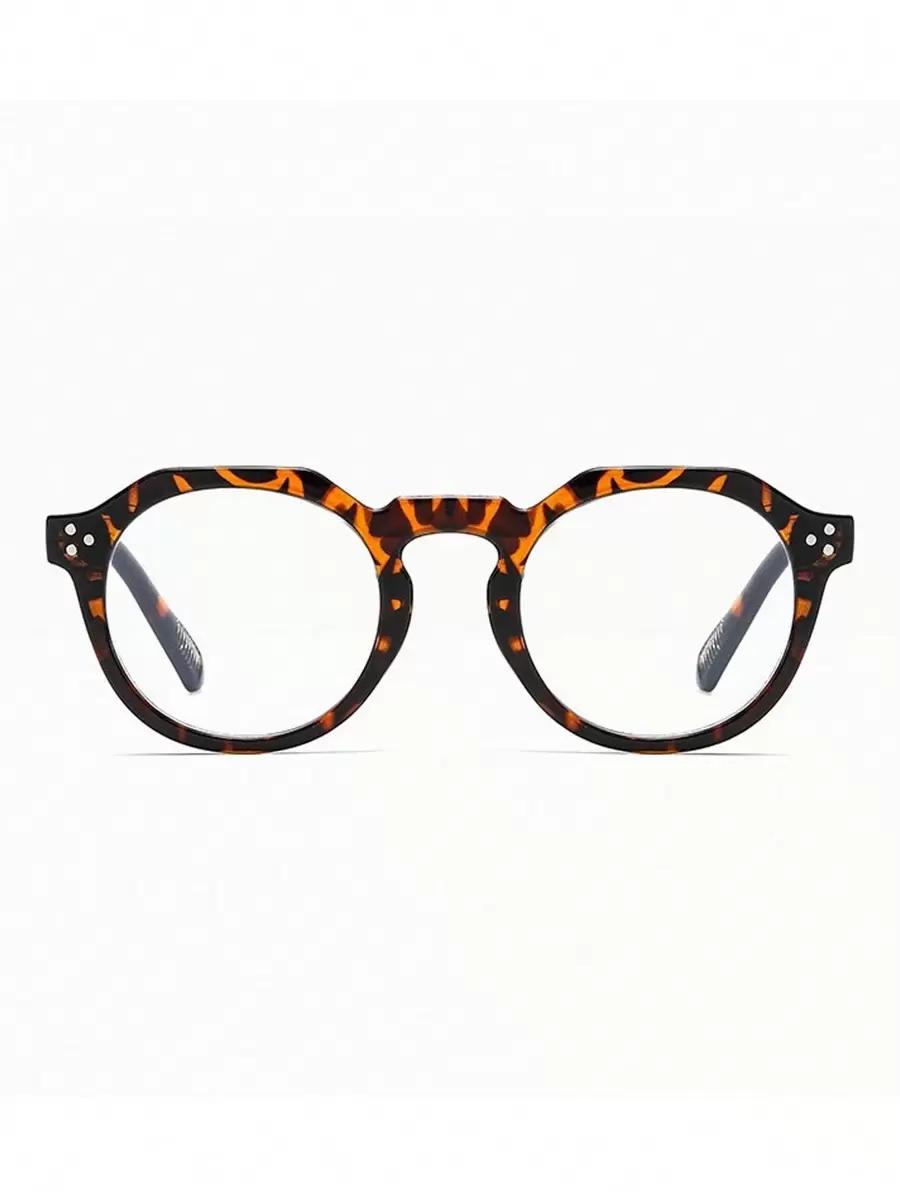 okulary zerówki animal print z etui