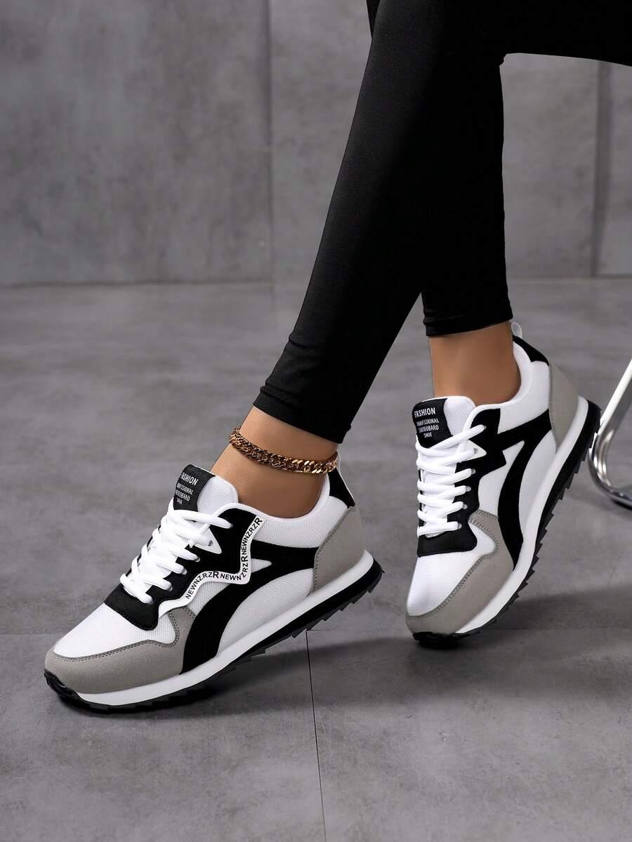 SZNUROWANE BUTY SPORTOWE KONTRAST 