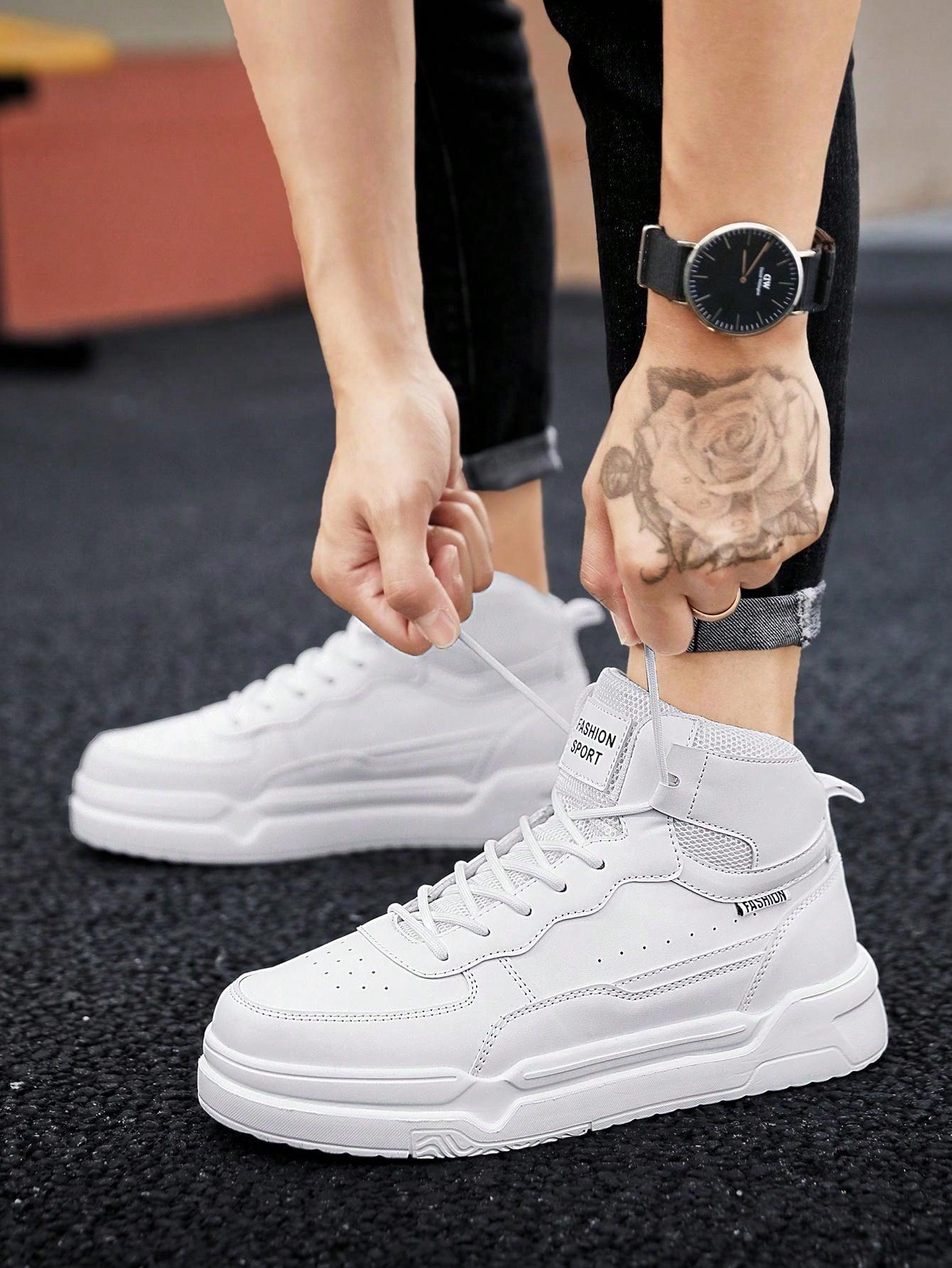 BIAŁE SPORTOWE BUTY ZA KOSTKĘ