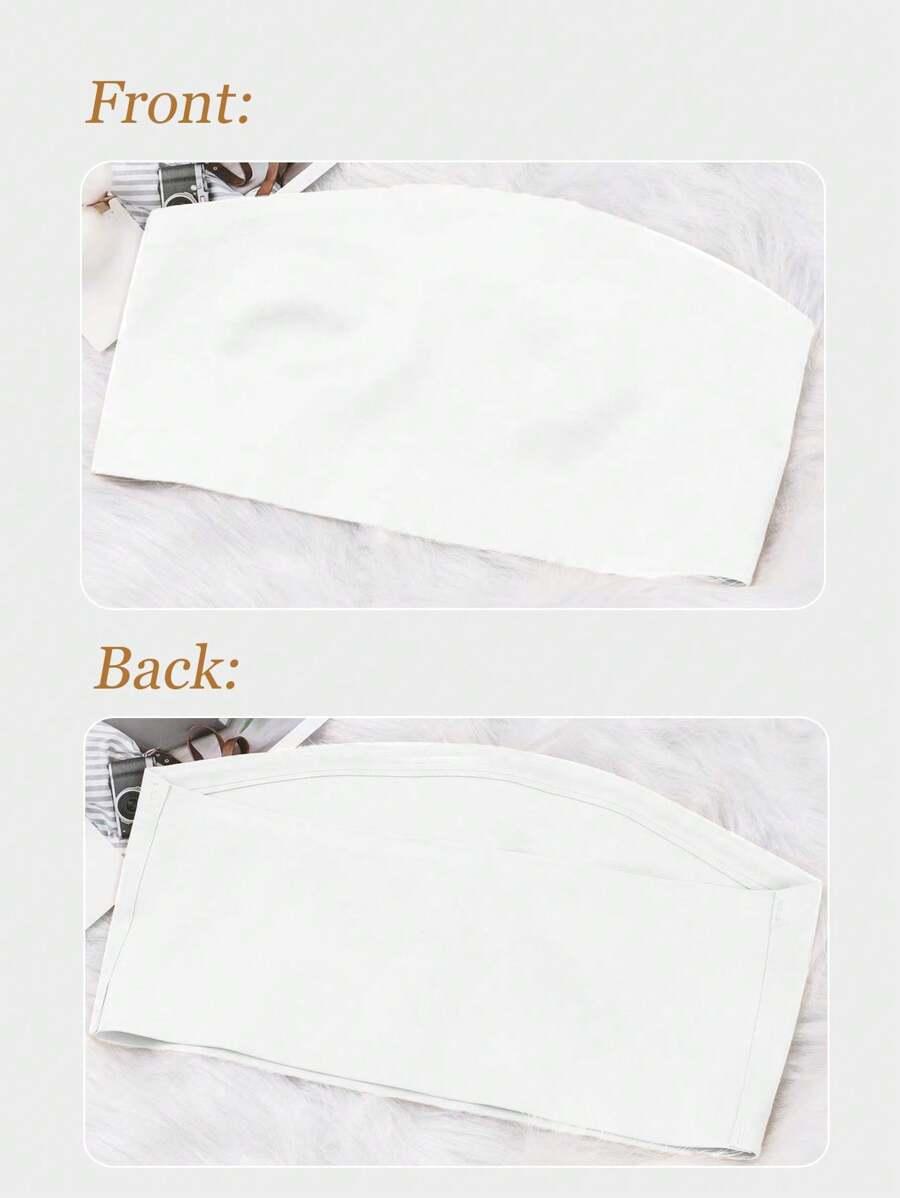 biały biustonosz bandeau