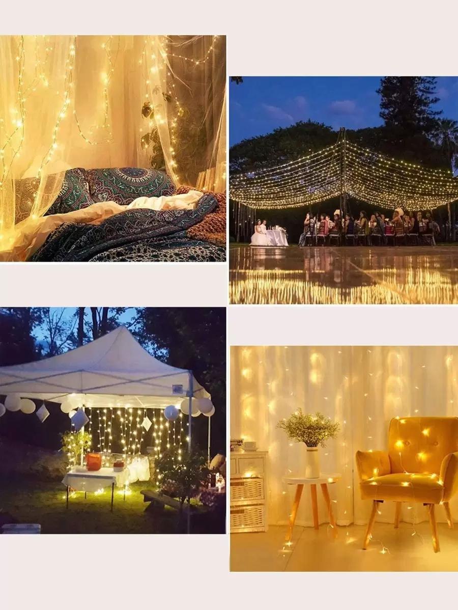 KURTYNA ŚWIETLNA 300 LED BIAŁY CIEPŁY 