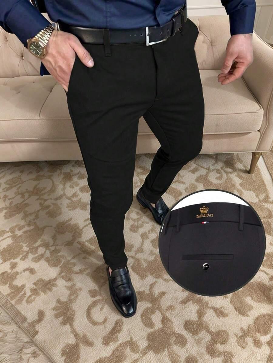 CZARNE ELEGANCKIE SPODNIE