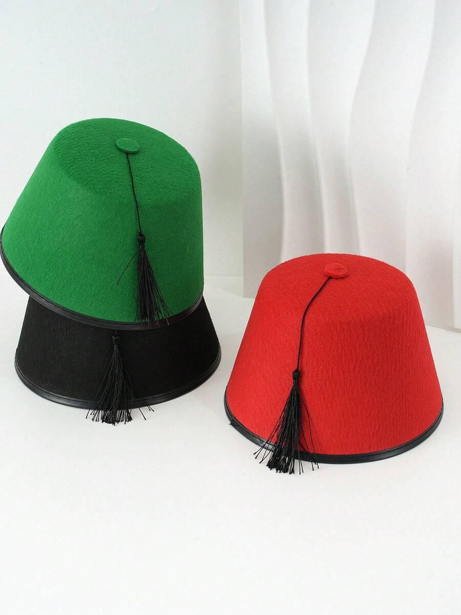 zielona czapka fez