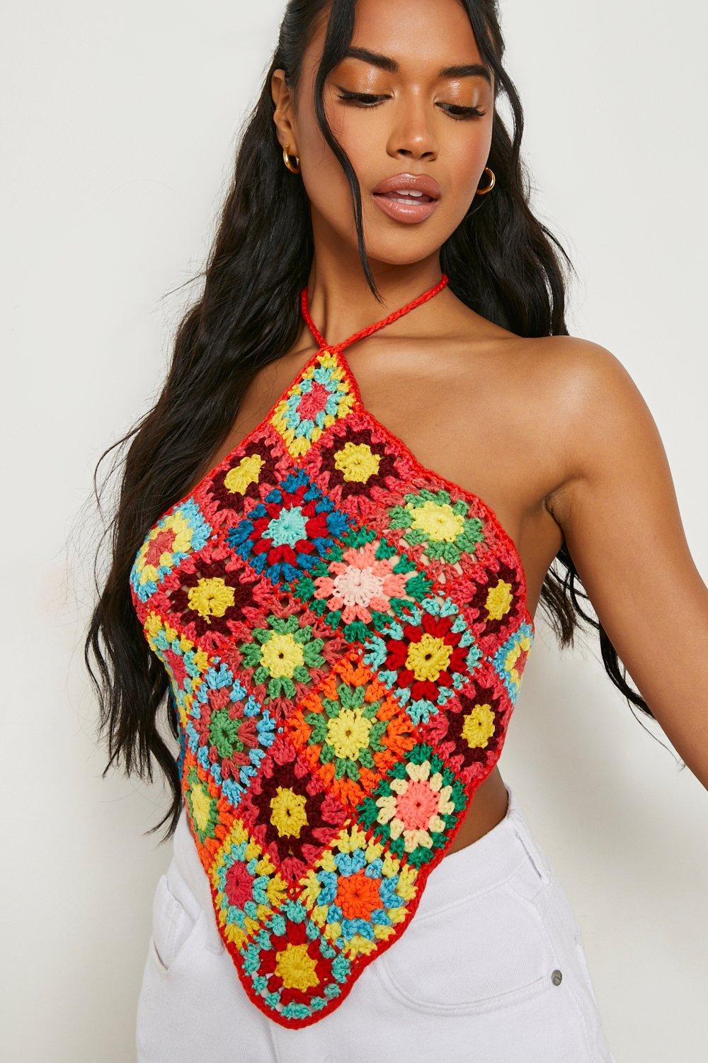 CROP TOP DZIANINA WIĄZANIE ODKRYTE PLECY