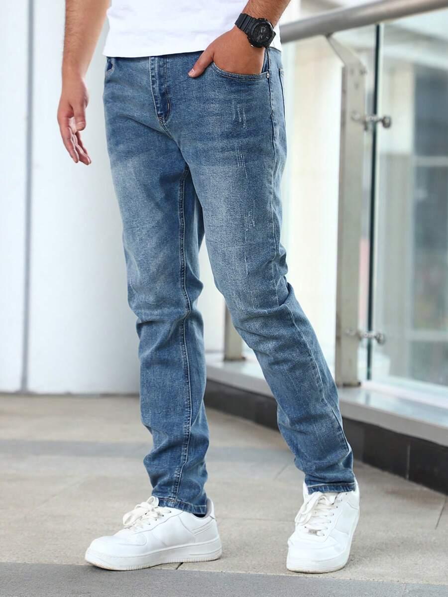 niebieskie JEANSY  casual