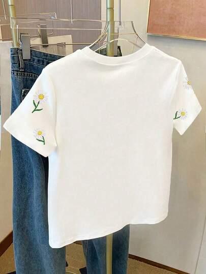 biały t-shirt print