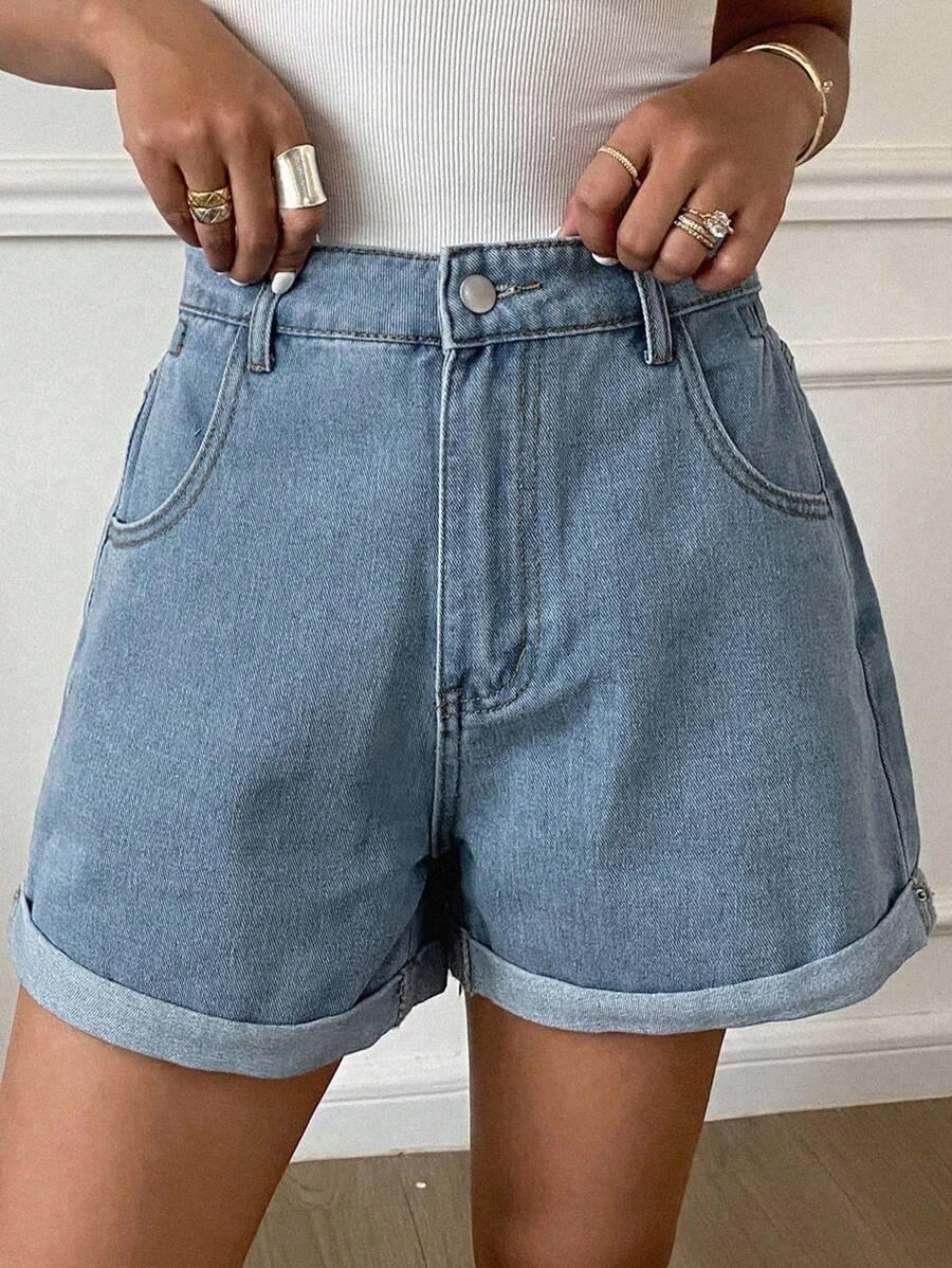 spodenki jeans wysoki stan