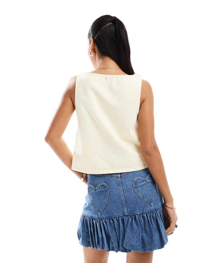 ŻÓŁTY TOP CASUAL