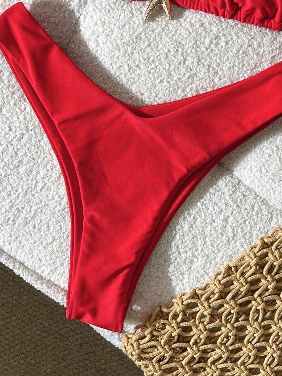 STRÓJ KĄPIELOWY BIKINI Z RAMIĄCZKAMI TYPU SPAGHETTI