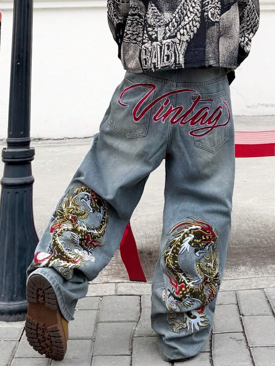 niebieskie spodnie jeans szerokie nogawki 