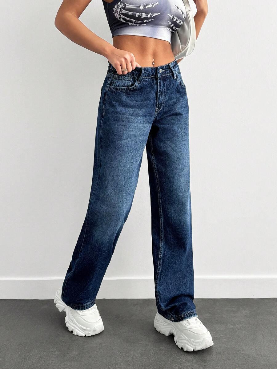 SPODNIE PROSTA NOGAWKA jeans