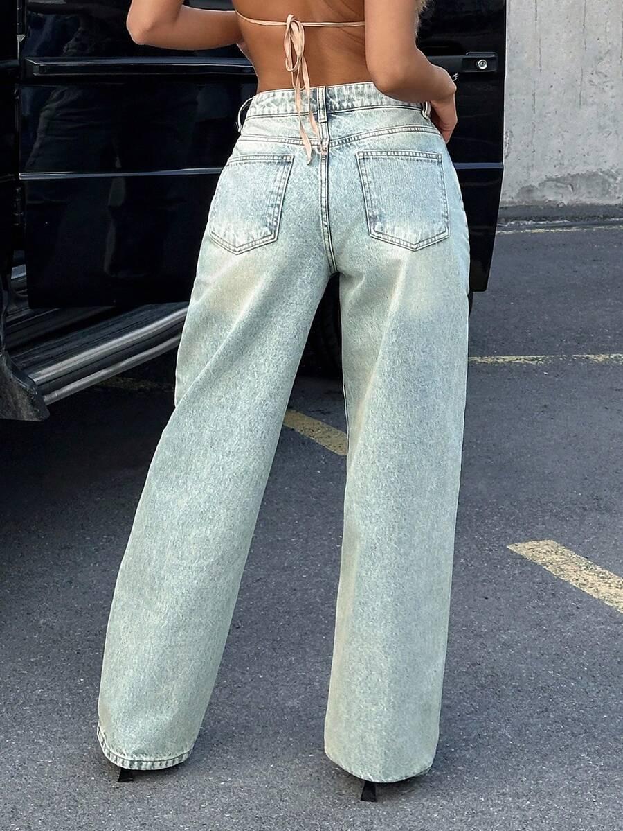 NIEBIESKIE SPODNIE JEANS