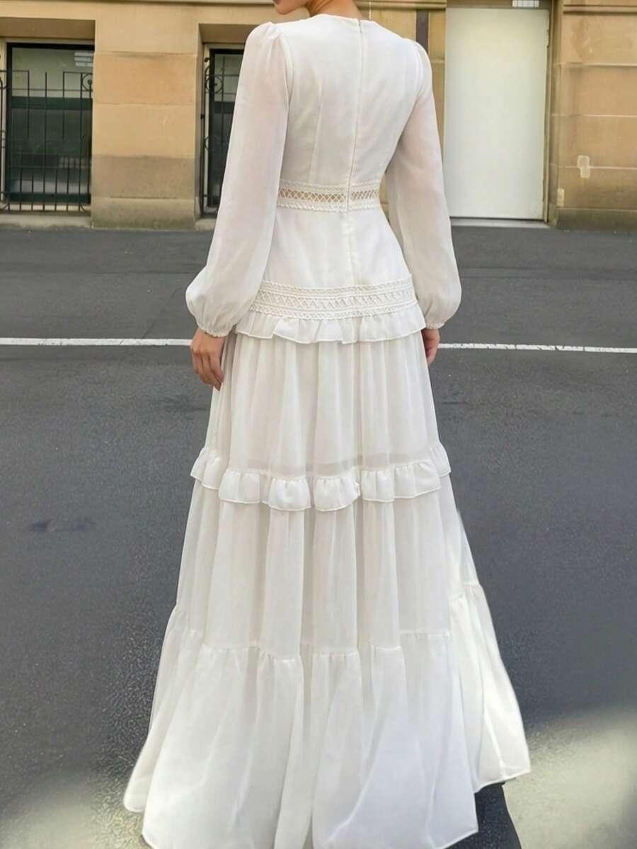 biała sukienka maxi