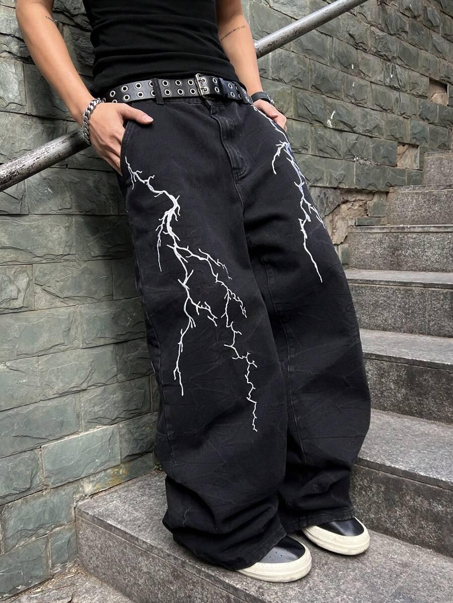 CZARNE SPODNIE JEANS