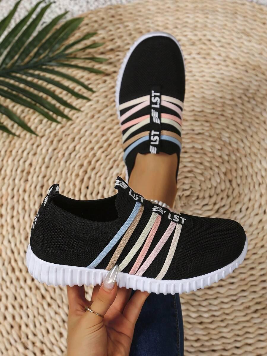 buty sportowe slip-on kontrast paski