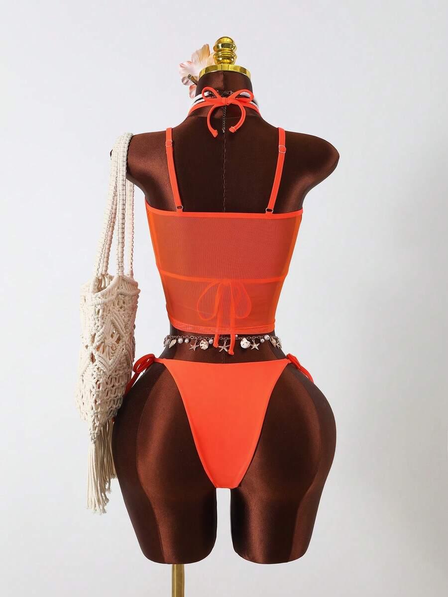 pomarańczowy dół od bikini