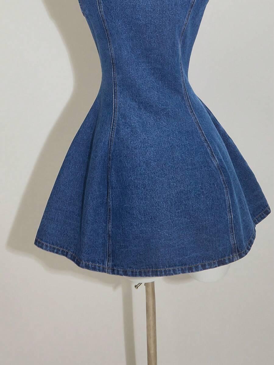 NIEBIESKA SUKIENKA JEANS
