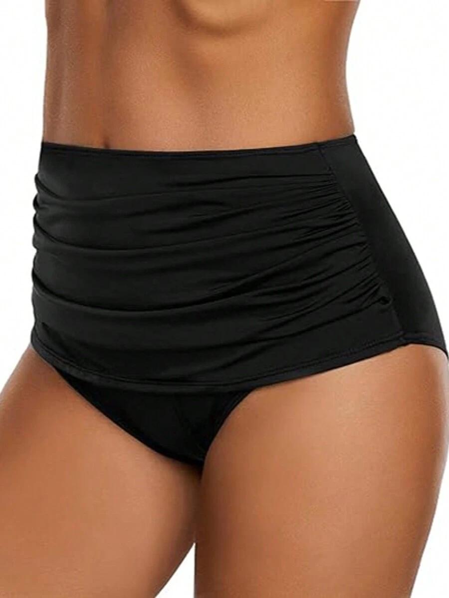 CZARNY DÓŁ OD BIKINI WYSOKI STAN