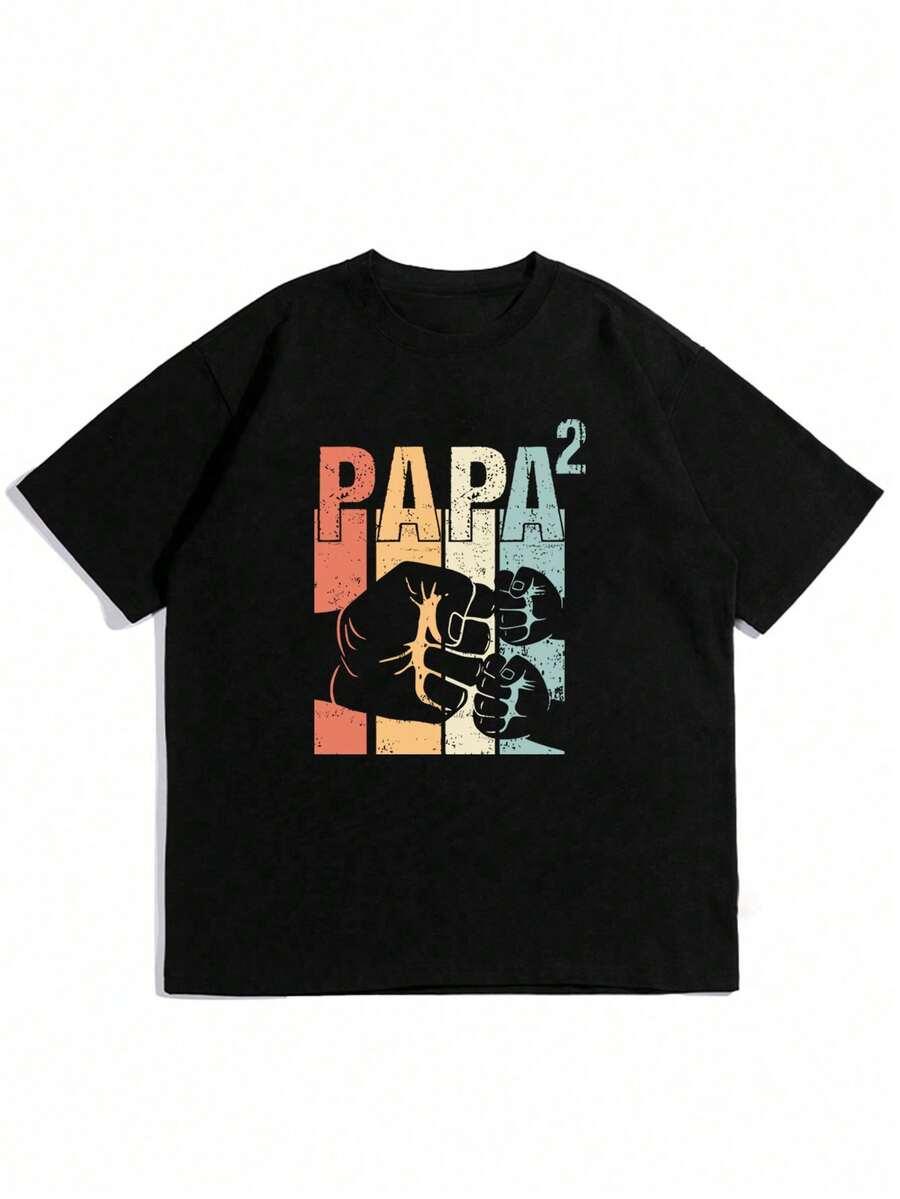 CZARNY T-SHIRT PRINT