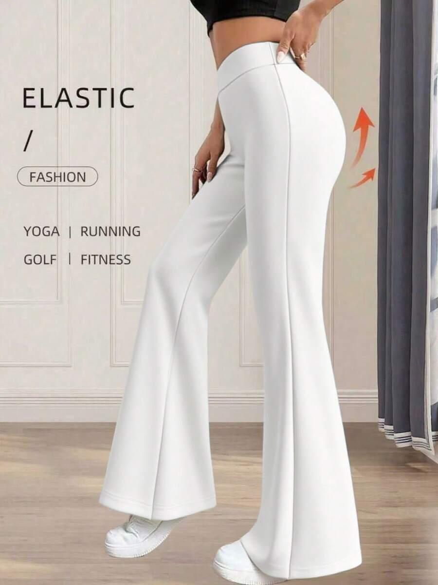 BIAŁE LEGGINSY DZWONY