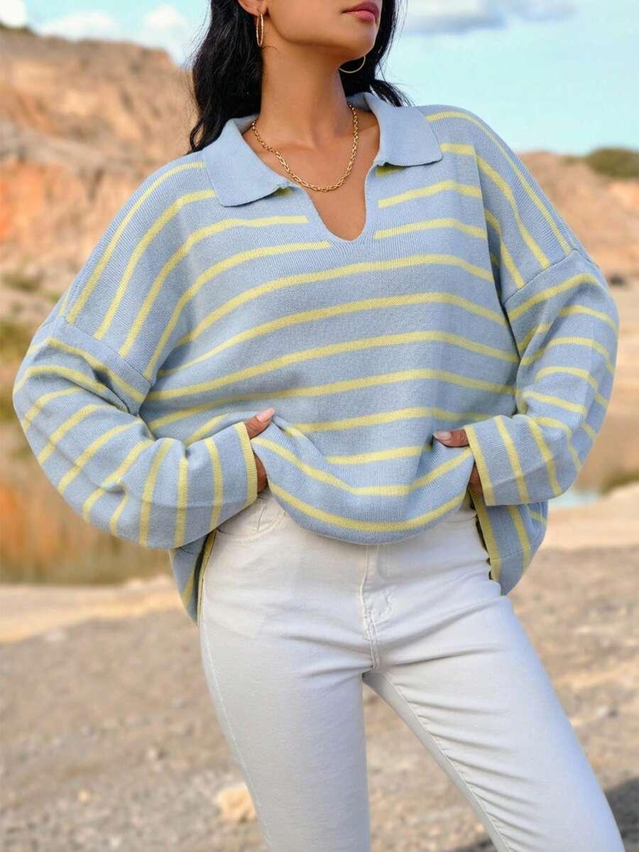 SWETER PASKI KOŁNIERZYK