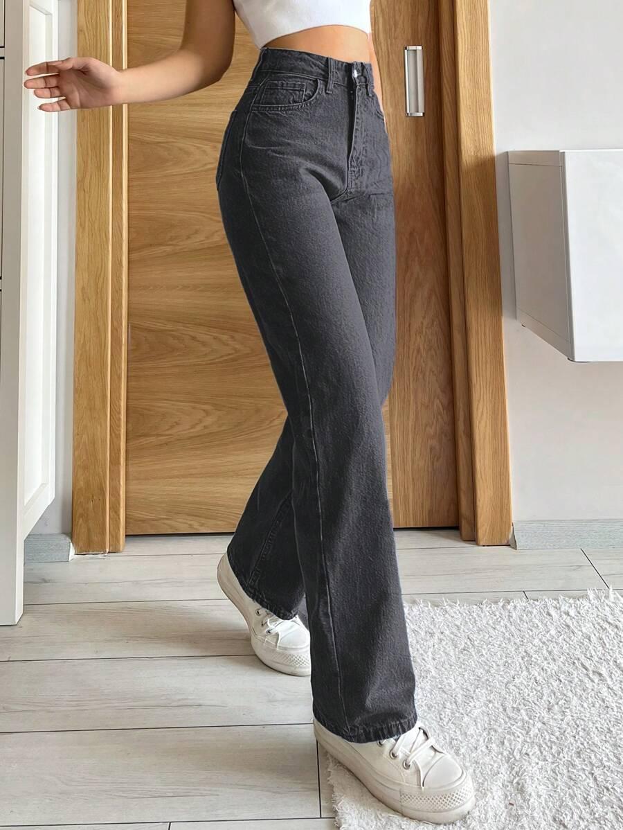 CZARNE SPODNIE JEANS