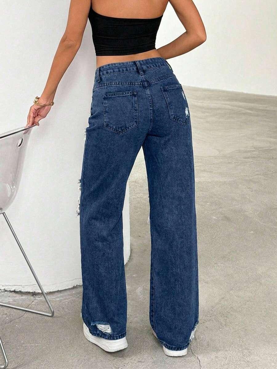 NIEBIESKIE SPODNIE JEANS 