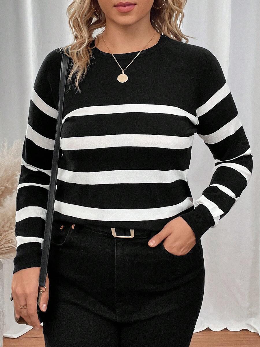 sweter print paski 