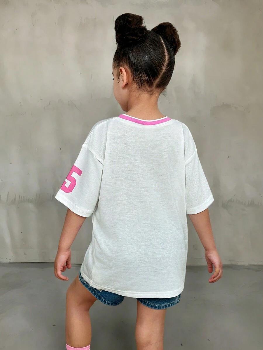 DZIEWCZĘCY T-SHIRT OVERSIZE 6Y