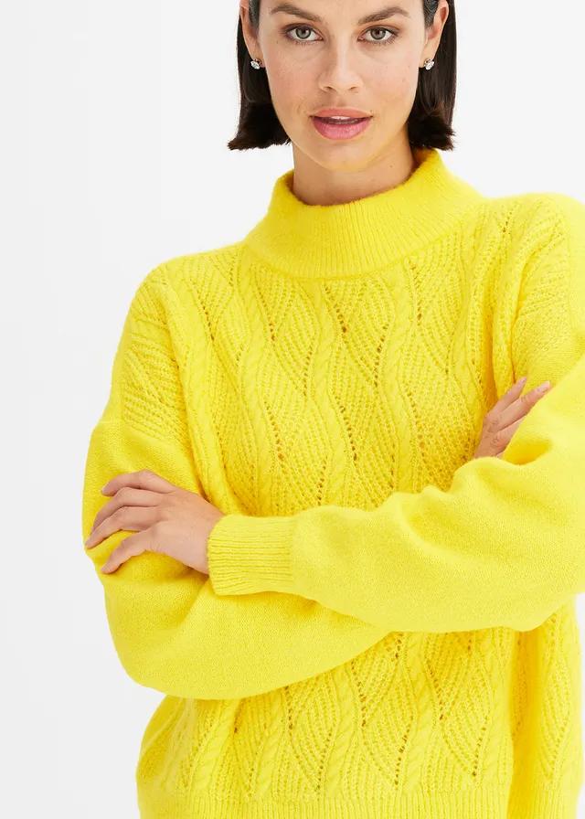 ŻÓŁTY SWETER OVERSIZE