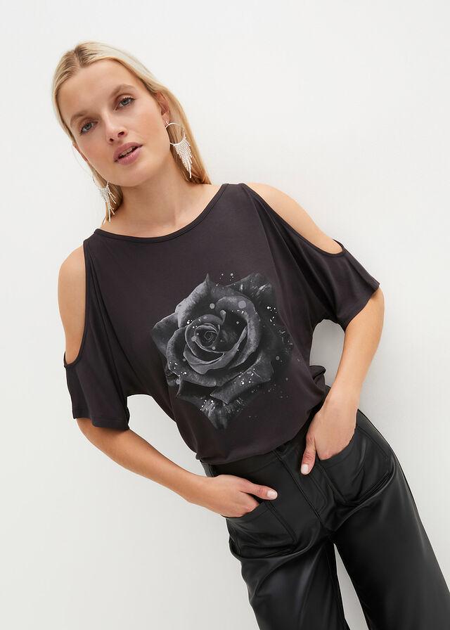 SZARY T-SHIRT PRINT
