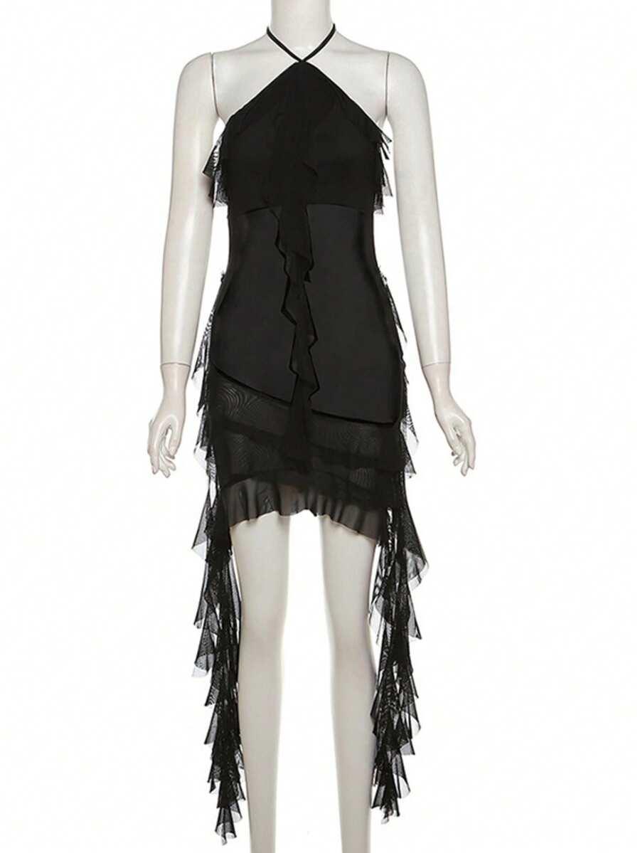 czarna mini sukienka
