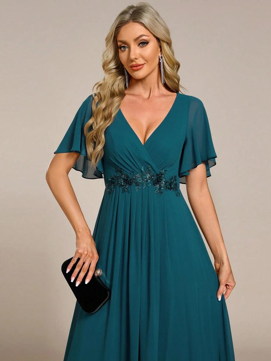 niebieska maxi sukienka