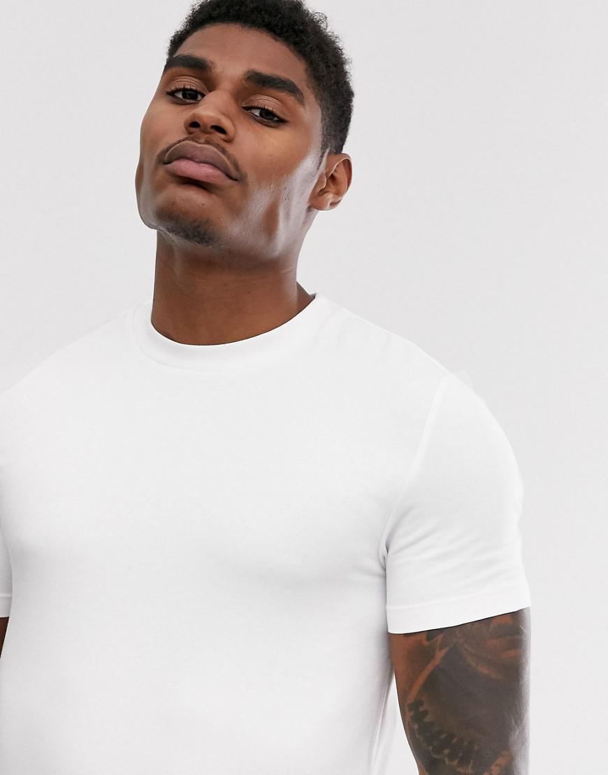 BIAŁY T-SHIRT OKRĄGŁY DEKOLT
