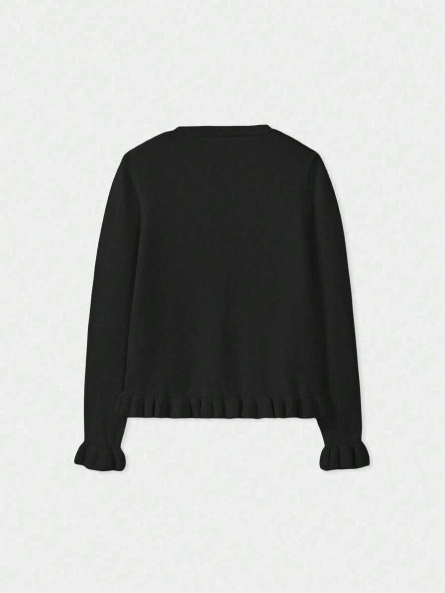 czarny sweter guziki