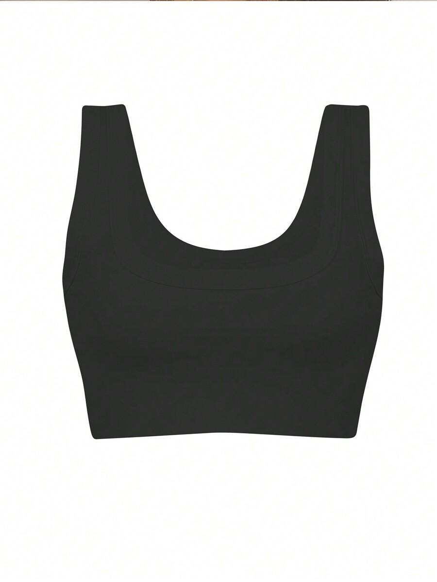 czarny crop top