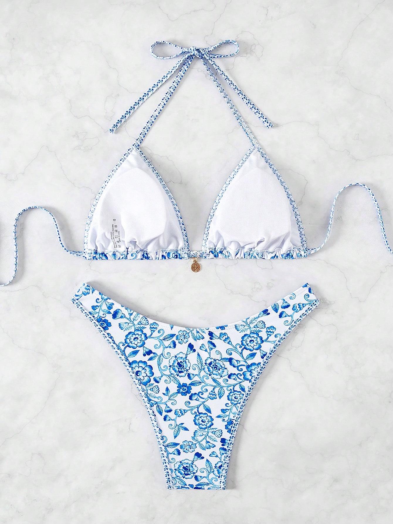 Dół od bikini kwiaty 