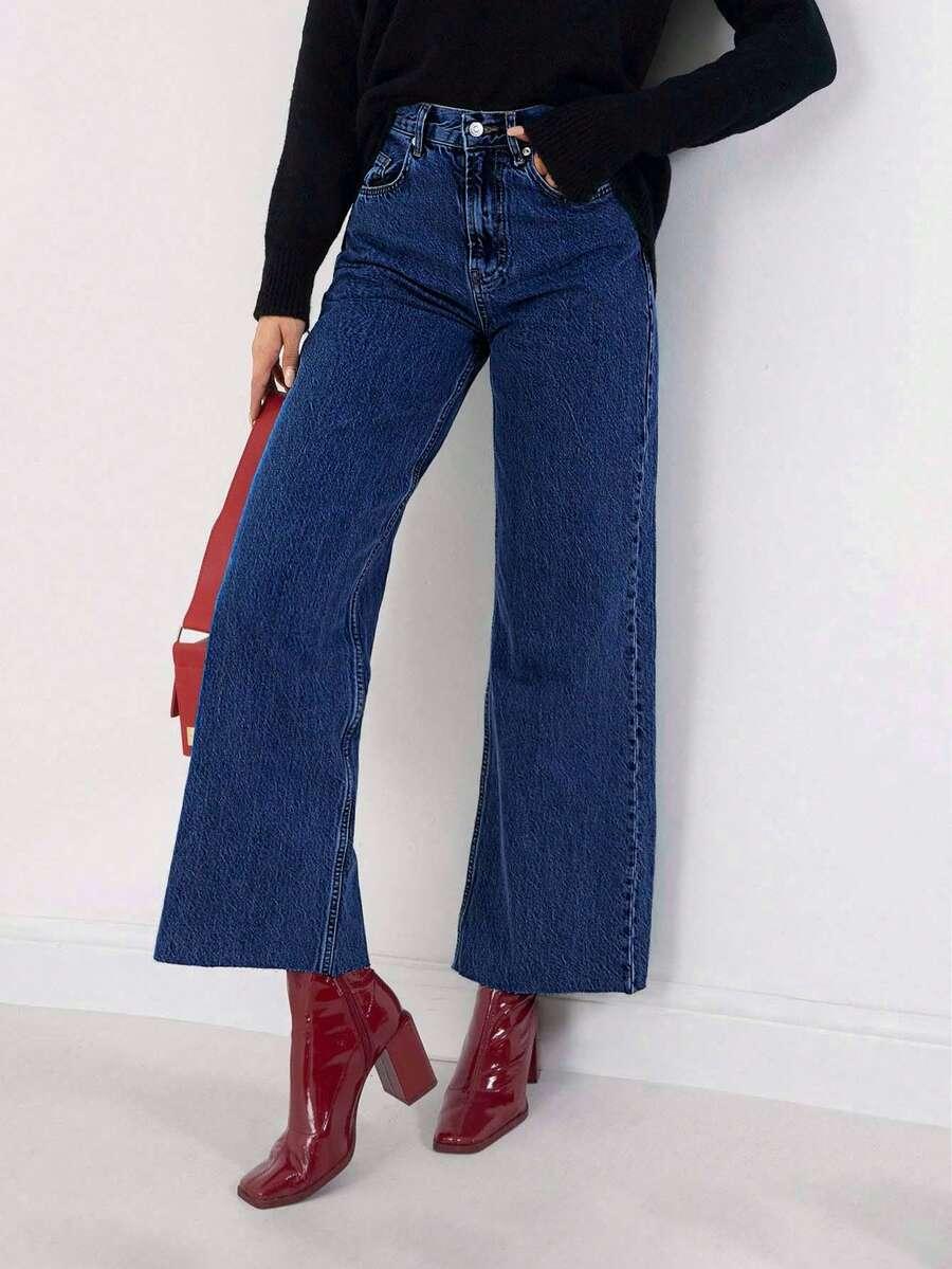 SPODNIE JEANS WYSOKI STAN