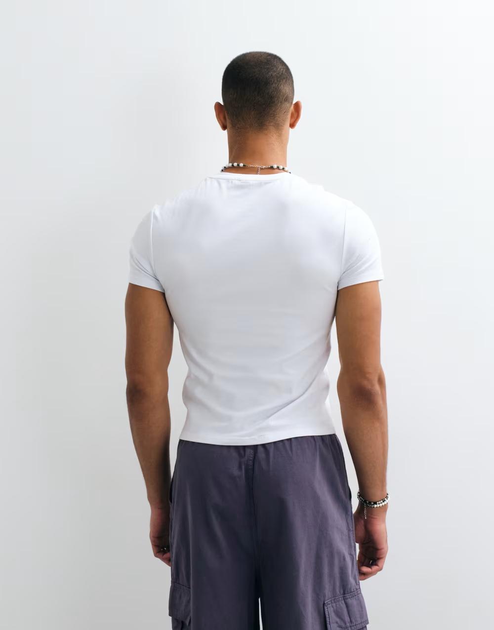 biały t-shirt krótki rękaw