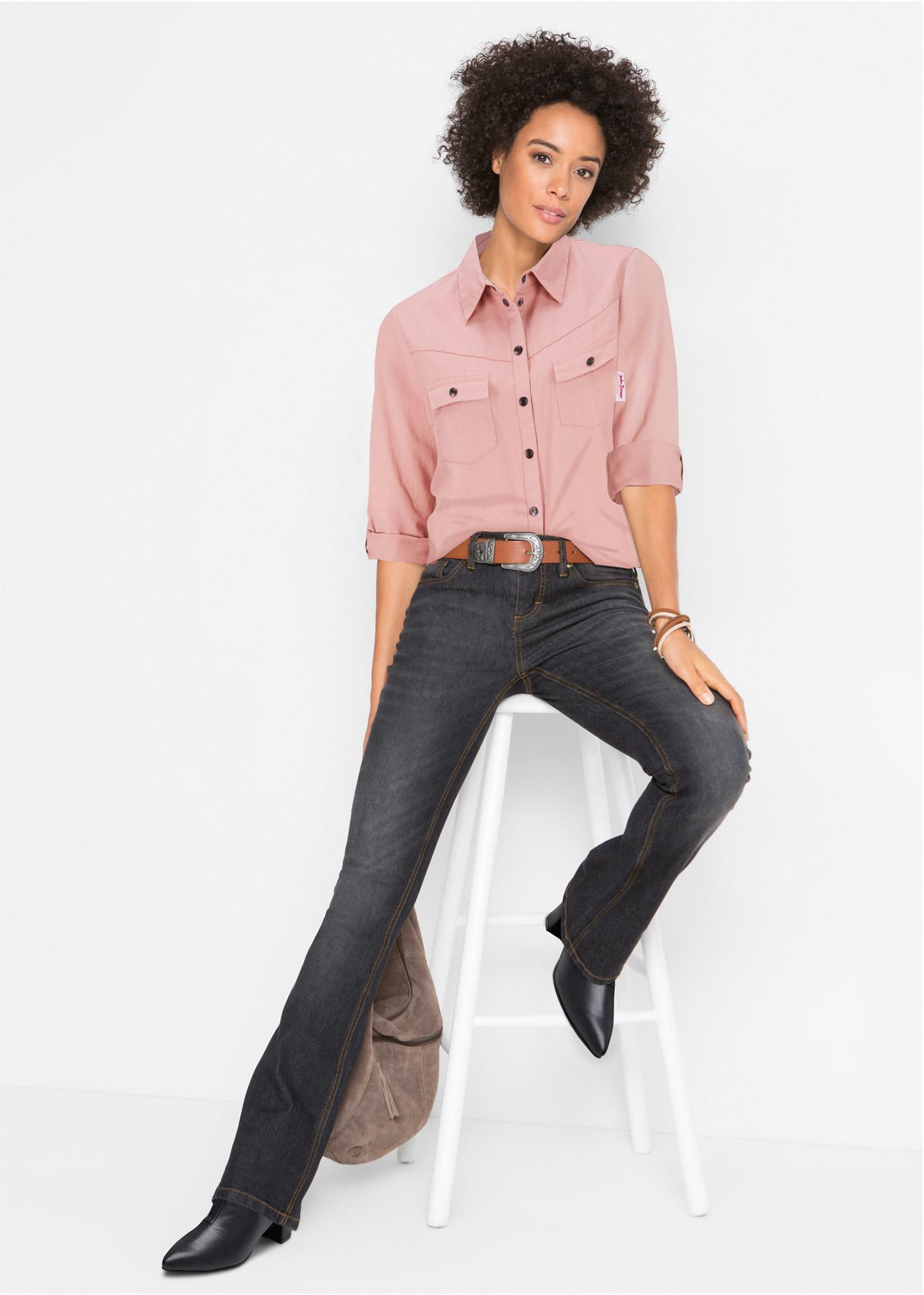 SZARE SPODNIE JEANS BOOTCUT