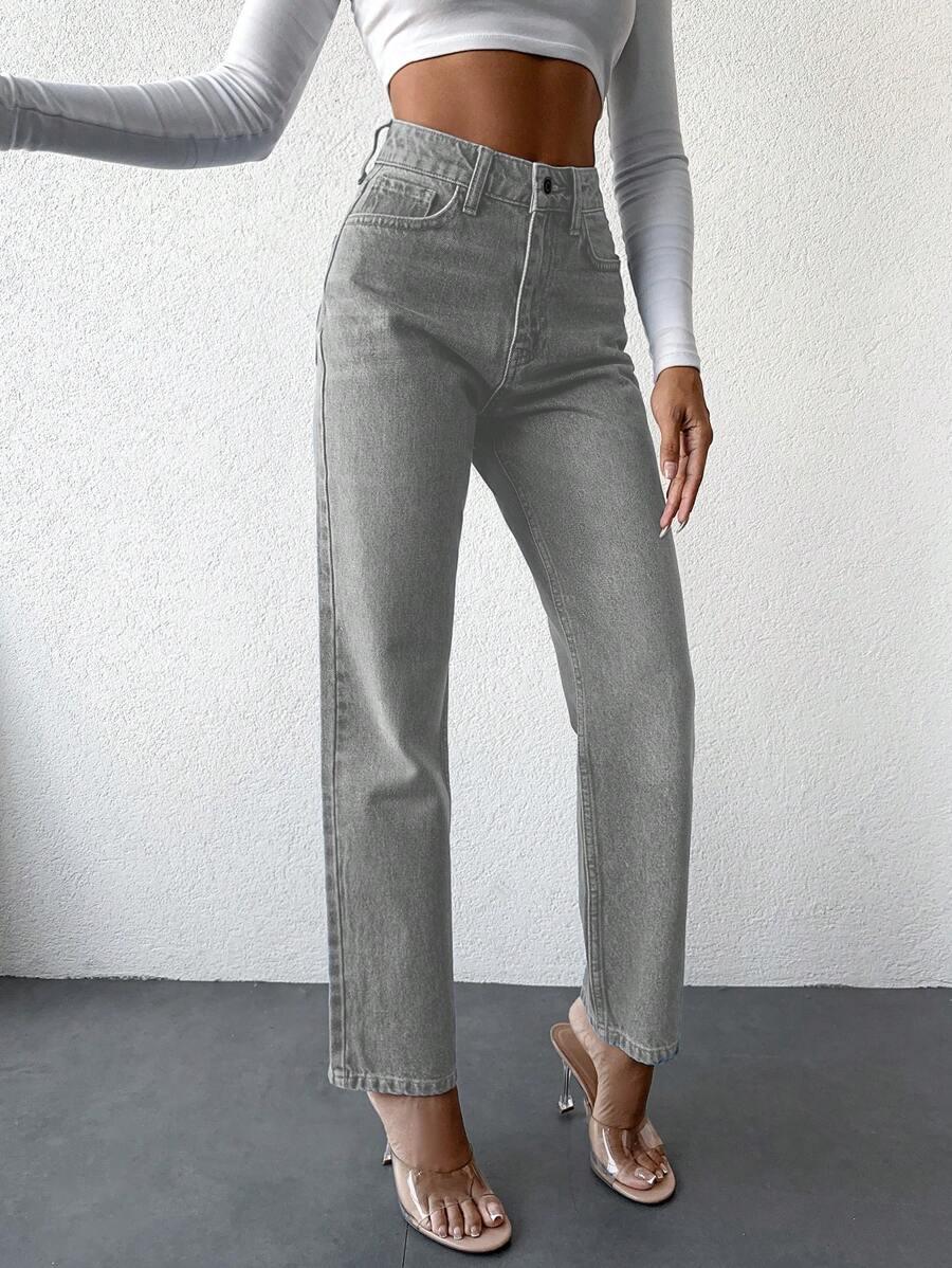szare spodnie jeans