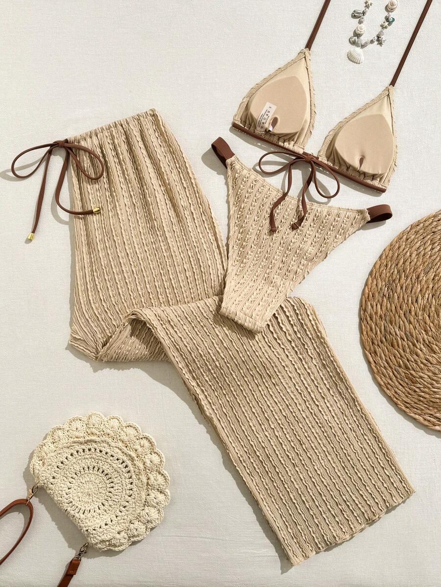 dwuczęściowy kostium kąpielowy bikini spodnie komplet