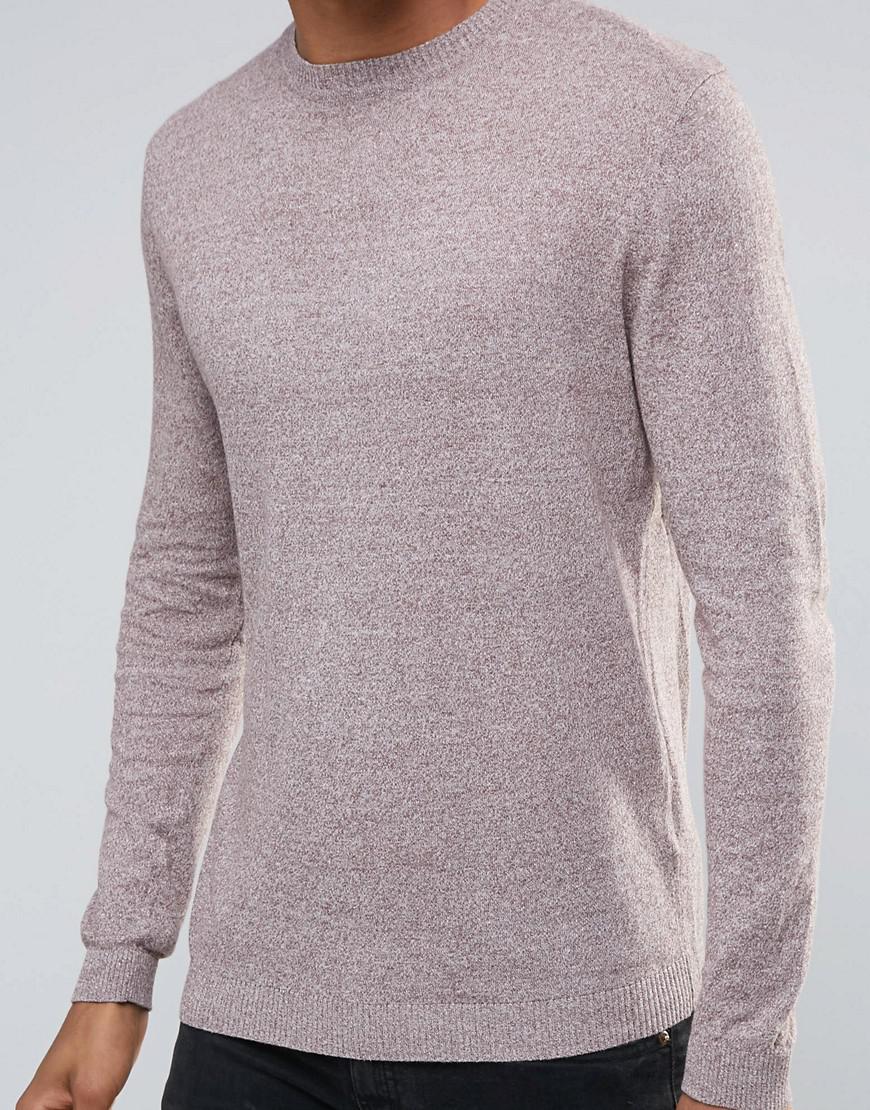 BRĄZOWY SWETER OKRĄGŁY DEKOLT
