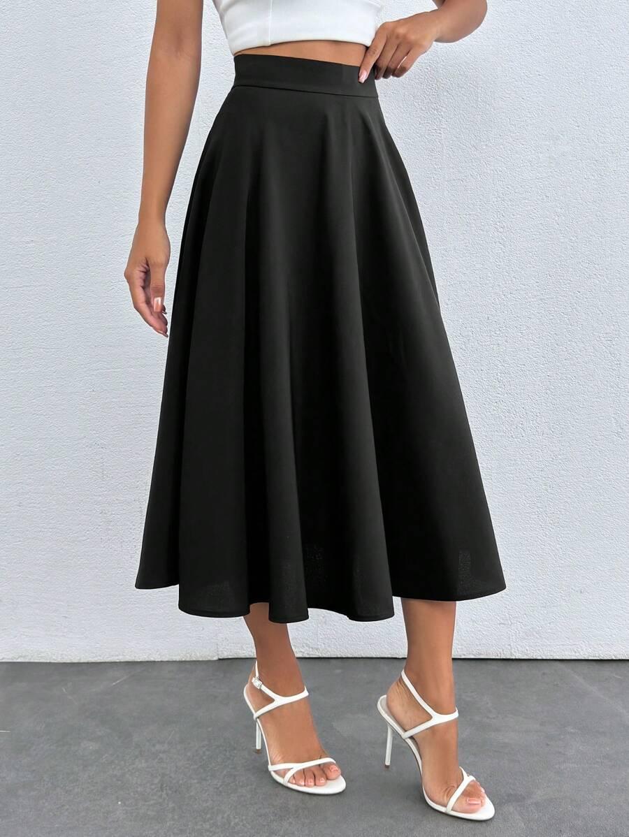 czarna spódnica midi